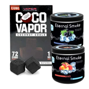 Eternal Smoke Shisha Tobacco 250g x2 + Charcoal